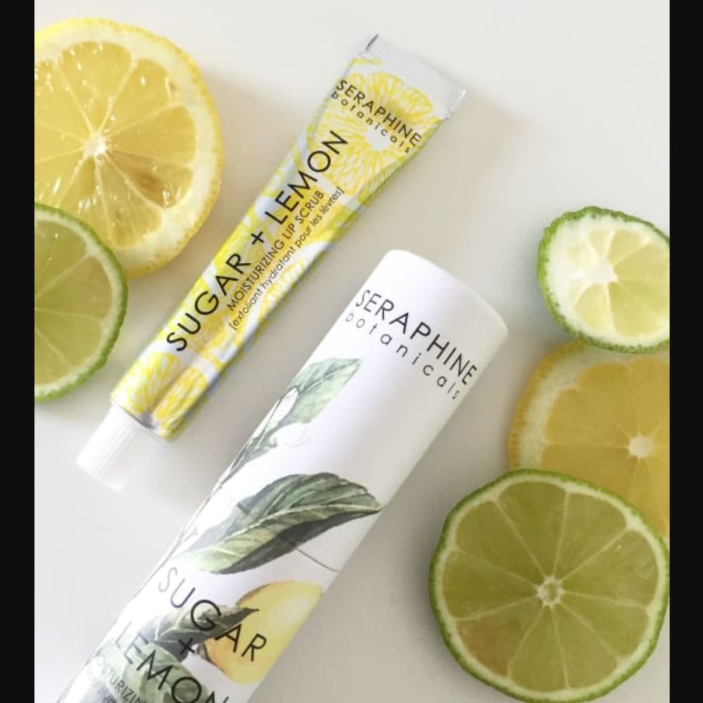 🔥3/$30 SERAPHINE BOTANICALS Sugar + Lemon Moisturizing Lip Buffer Scrub $24.00